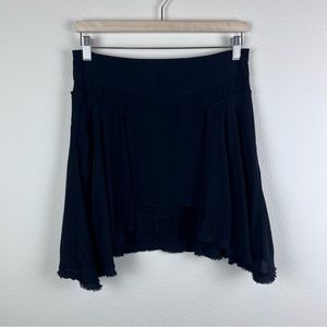 Free People black New York Skirt mini exposed zipper
